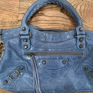 Balenciaga Classic City Shoulder Bag in Blue